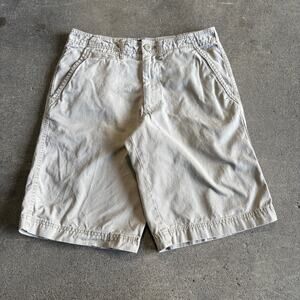Ocean Pacific OP Shorts Mens 32 Tan Chino Bermuda Summer Casual Pockets